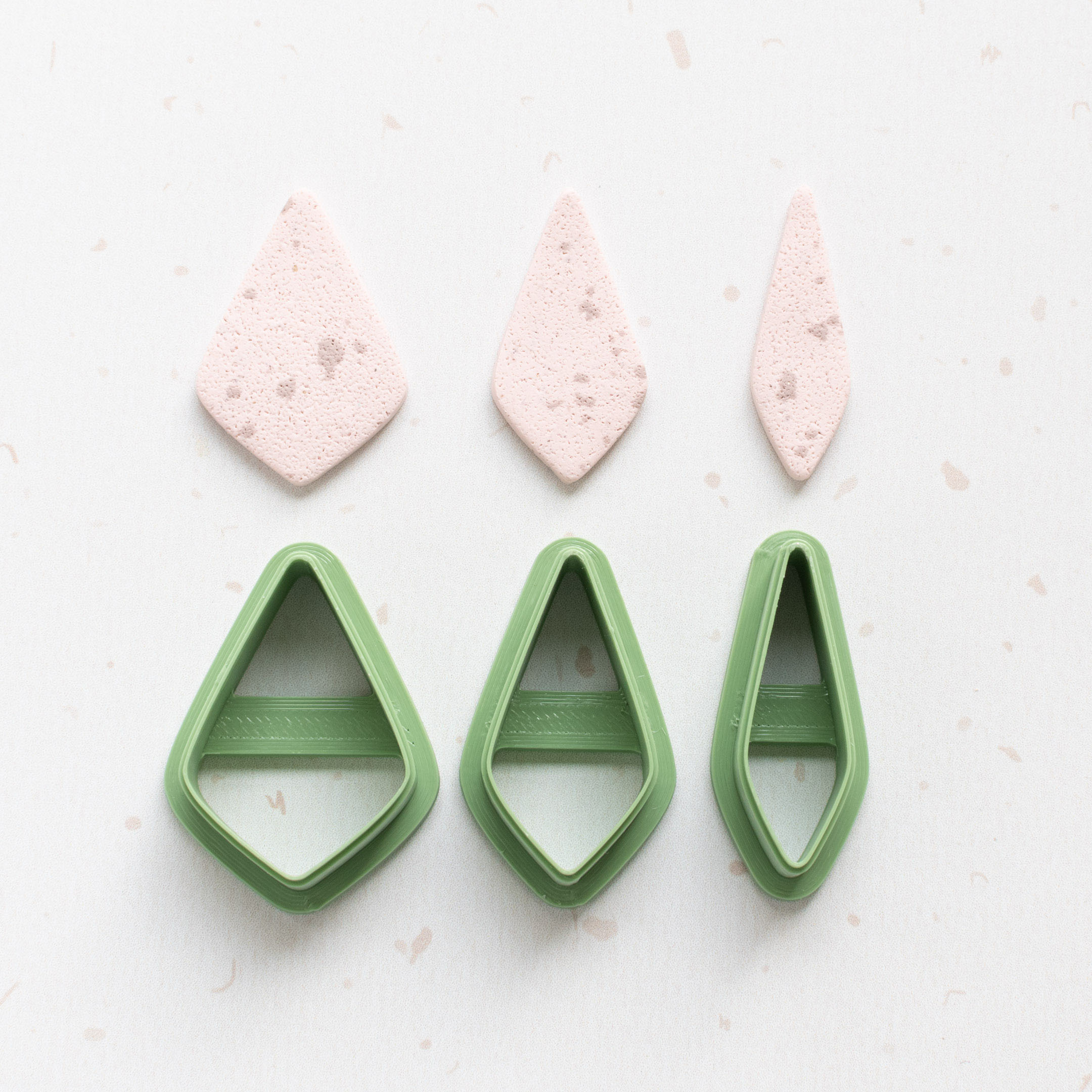 Set of 4 Diamond Polymer Clay Cutters – Goyna Studio