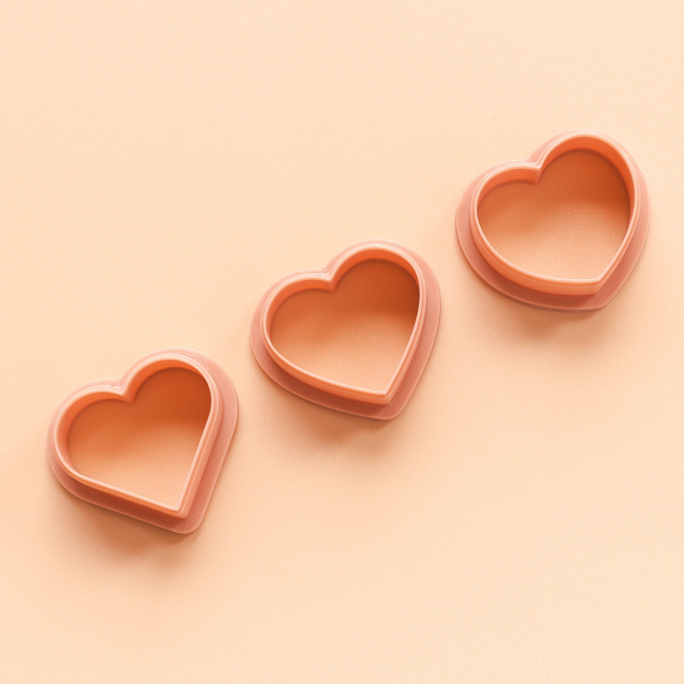 10Pcs Valentine's Day Series Polymer Clay Cutters Mini Heart
