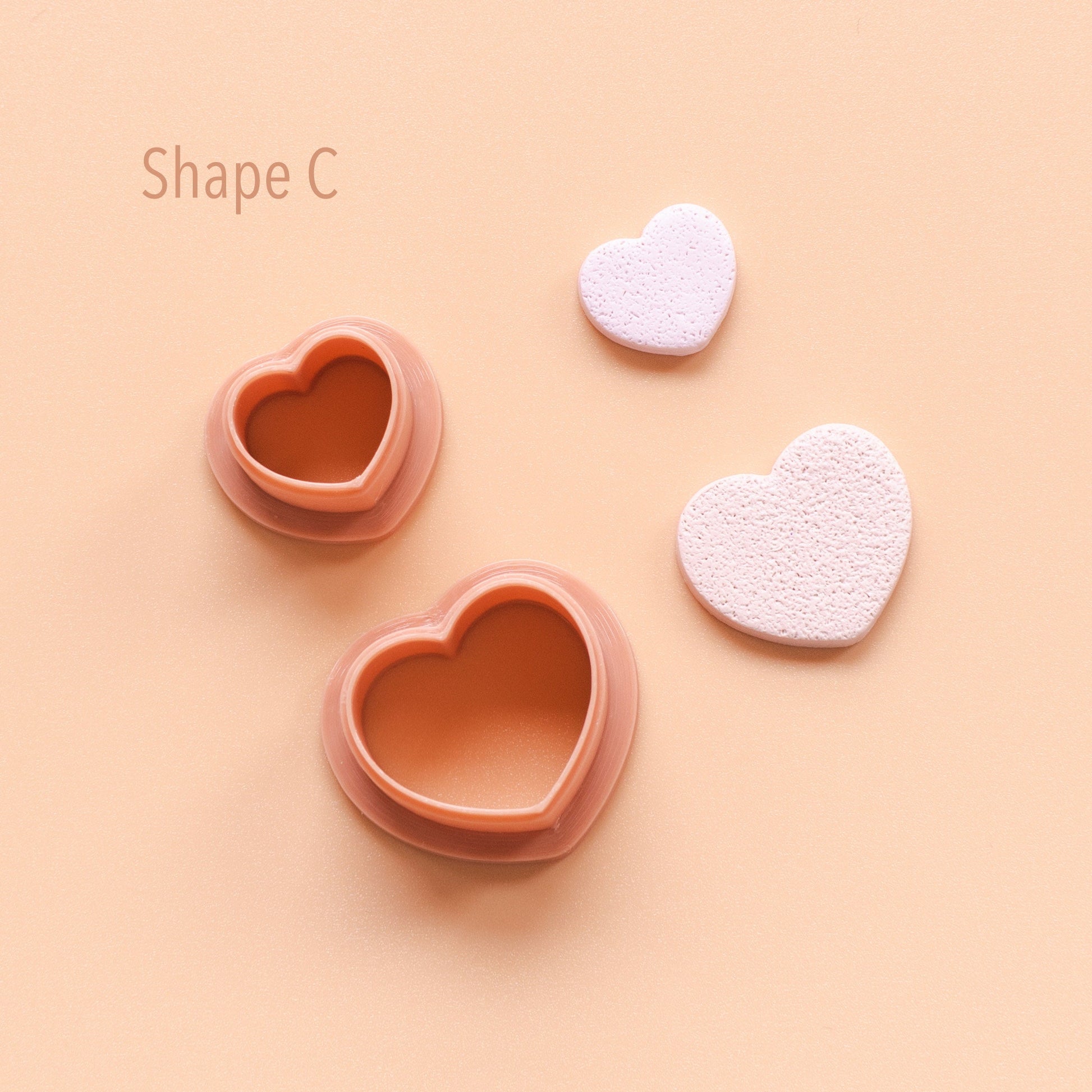 Valentine Heart Embossed Hoop Clay Cutter | Polymer clay shape cutter |  embossing cutter |earring shape mold | handmade earrings 